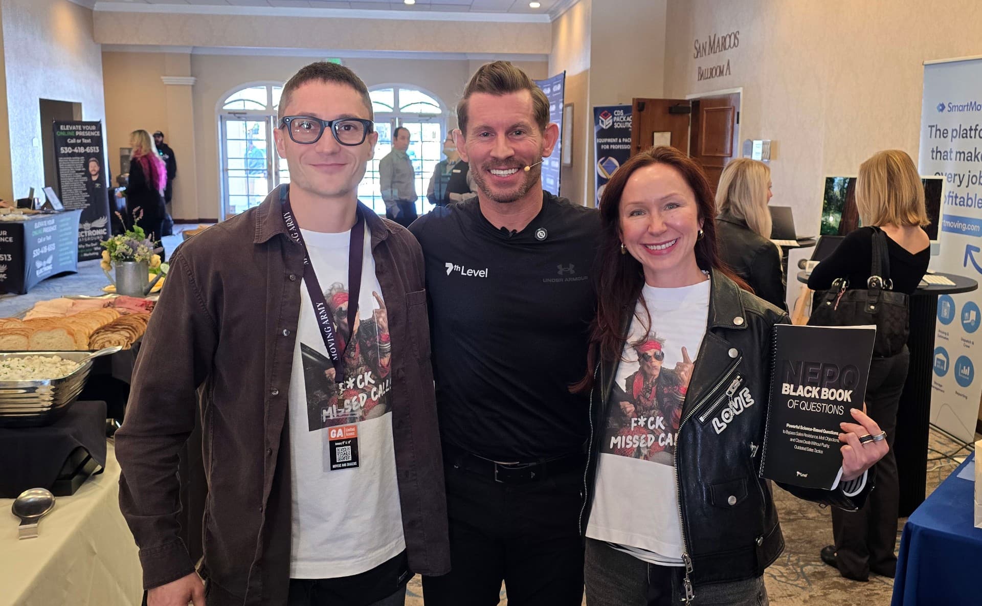 Dmitry Krotov and Daria Peretto with moving industry leaders