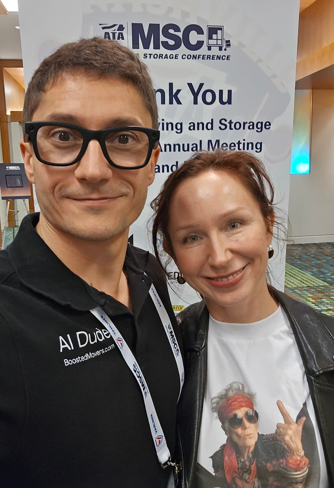 Dmitry Krotov and Daria Peretto at the ATA Moving and Storage Conference